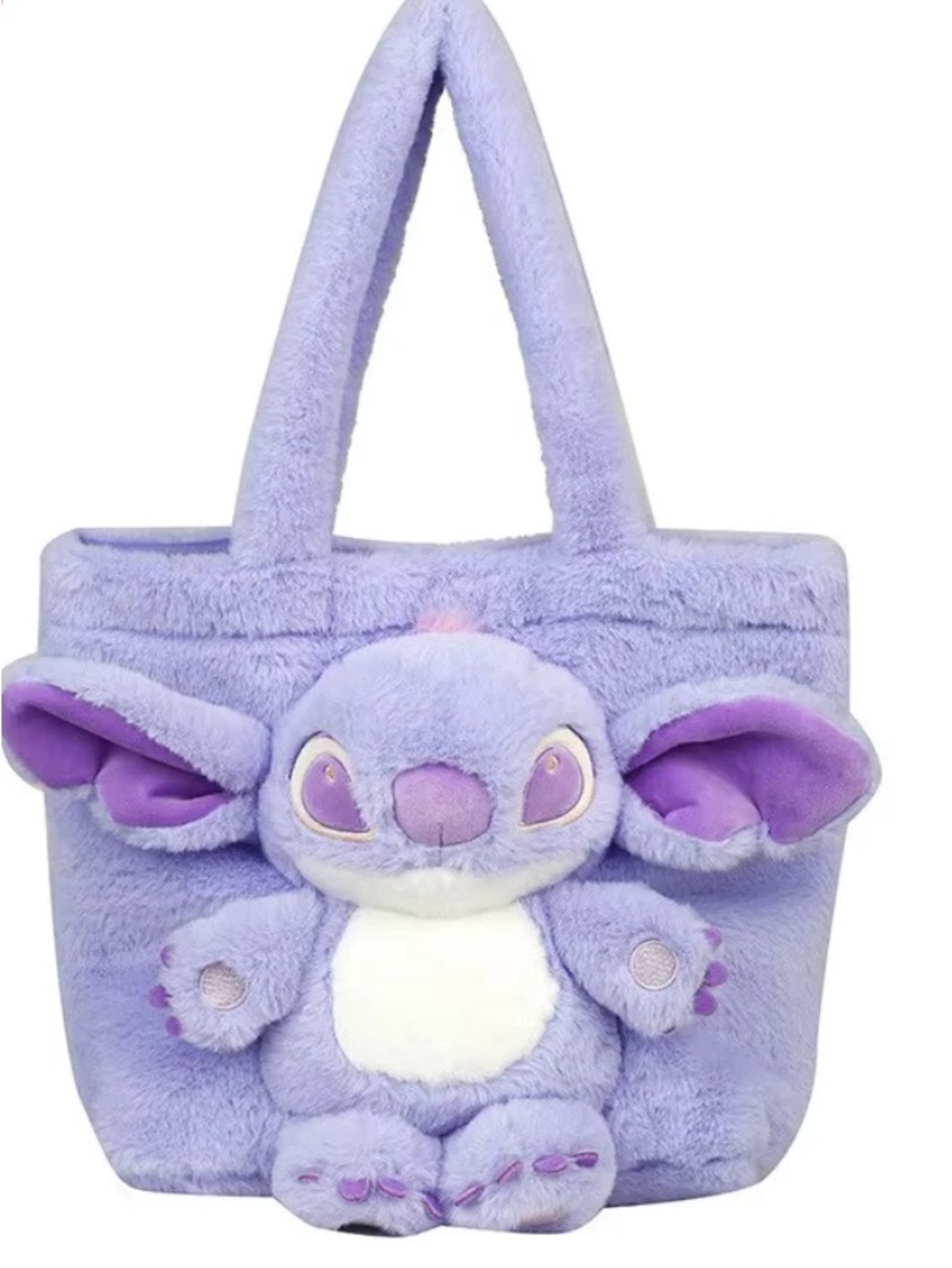Disney Plush Lavender Stitch Tote Bag